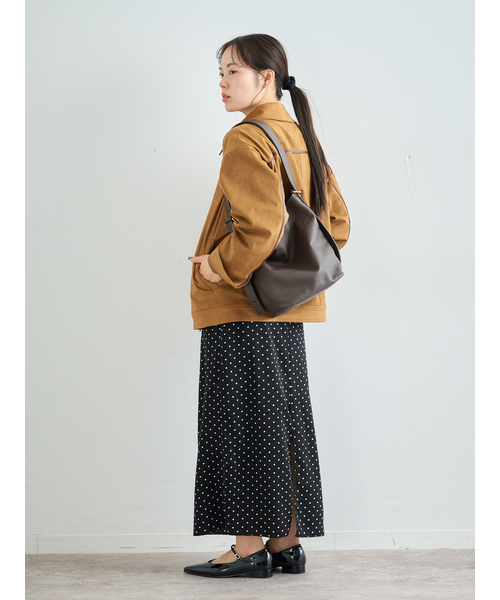 U by SPICK&SPAN(ユーバイスピックアンドスパン)の「ドットプリントキャミワンピ(ワンピース・レディース・ブラック・FREE)」の12枚目の写真