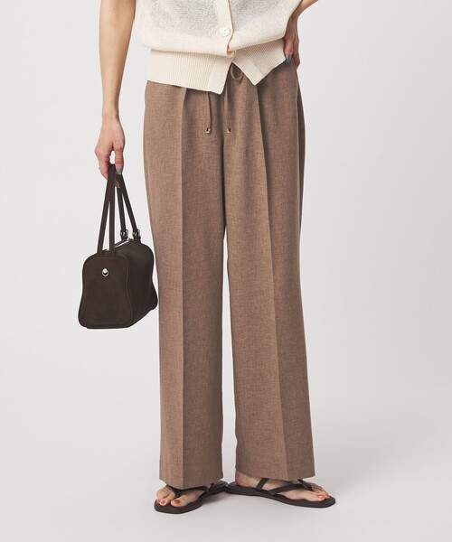 green label relaxing（グリーンレーベルリラクシング）の「［size SHORT/TALLあり］ニーハイフレアパンツ（その他パンツ・レディース・ナチュラル/ブラック/ライトブルー/ダークブラウン/ネイビー/ベージュ・SHORT/34/36/38/40/TALL）」の3枚目の写真