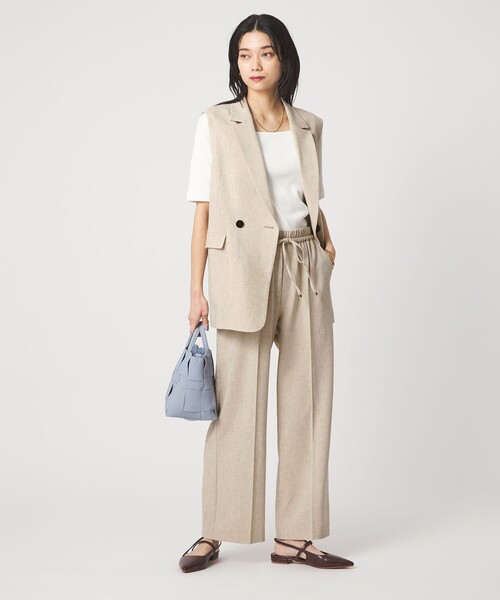 green label relaxing（グリーンレーベルリラクシング）の「［size SHORT/TALLあり］ニーハイフレアパンツ（その他パンツ・レディース・ナチュラル/ブラック/ライトブルー/ダークブラウン/ネイビー・SHORT/34/36/38/40/TALL）」の9枚目の写真