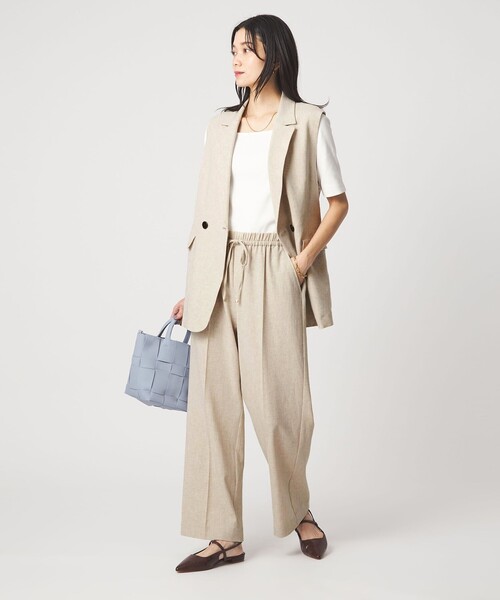 green label relaxing（グリーンレーベルリラクシング）の「［size SHORT/TALLあり］ニーハイフレアパンツ（その他パンツ・レディース・ナチュラル/ブラック/ライトブルー/ダークブラウン/ネイビー・SHORT/34/36/38/40/TALL）」の10枚目の写真