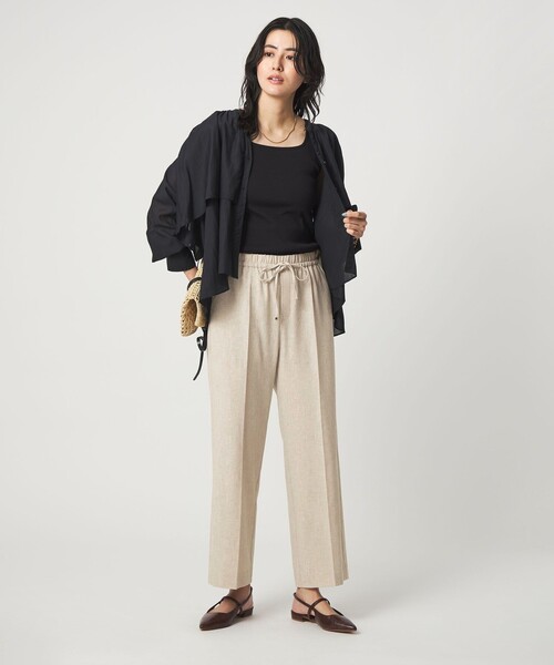 green label relaxing（グリーンレーベルリラクシング）の「［size SHORT/TALLあり］ニーハイフレアパンツ（その他パンツ・レディース・ナチュラル/ブラック/ライトブルー/ダークブラウン/ネイビー・SHORT/34/36/38/40/TALL）」の12枚目の写真