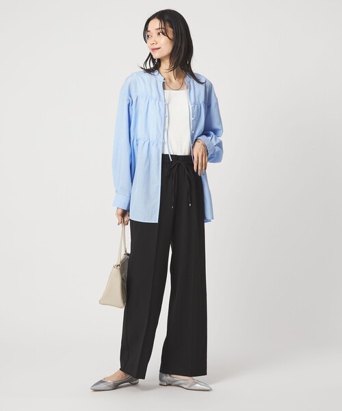 green label relaxing（グリーンレーベルリラクシング）の「［size SHORT/TALLあり］ニーハイフレアパンツ（その他パンツ・レディース・ナチュラル/ブラック/ライトブルー/ダークブラウン/ネイビー・SHORT/34/36/38/40/TALL）」の17枚目の写真