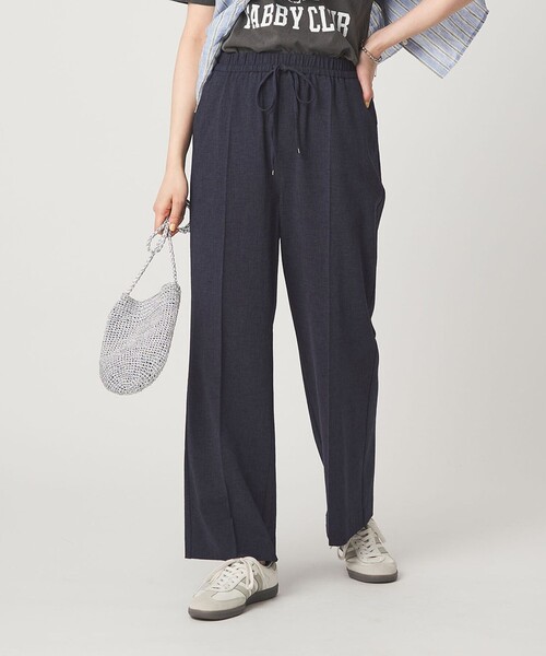 【未使用級】グリーンレーベル　ベージュ　M　高機能　洗える　春夏　清涼感　伸縮性 size SHORT/TALLあり］ニーハイフレアパンツ（その他パンツ）｜green