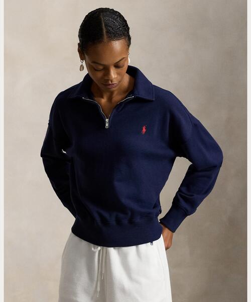 POLO RALPH LAUREN(ポロ ラルフ ローレン)の「ライトウェイト フリース クォータージップ(その他トップス・レディース・ネイビー系1・XS/XL/L/M/S)」の1枚目の写真