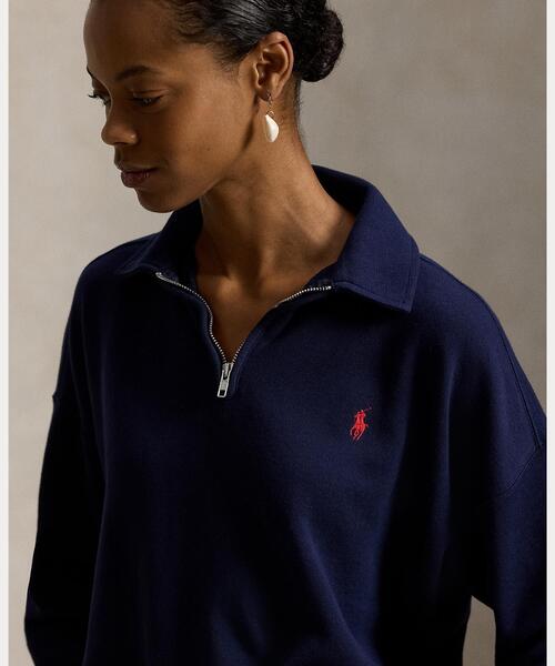 POLO RALPH LAUREN(ポロ ラルフ ローレン)の「ライトウェイト フリース クォータージップ(その他トップス・レディース・ネイビー系1・XS/XL/L/M/S)」の4枚目の写真