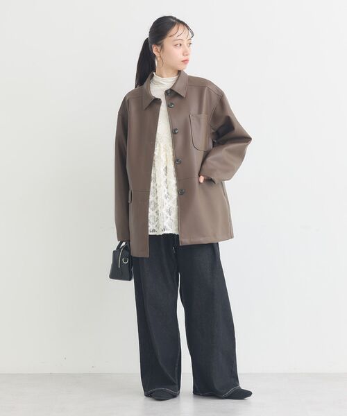earth music&ecology（アースミュージックアンドエコロジー）の「【2026SS】フリンジレースキャミビスチェ（キャミソール・レディース・ブラック/アイボリー・FREE）」の19枚目の写真