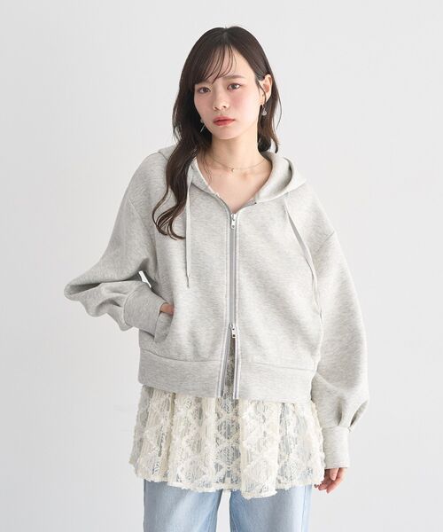 earth music&ecology（アースミュージックアンドエコロジー）の「【2026SS】フリンジレースキャミビスチェ（キャミソール・レディース・ブラック/アイボリー・FREE）」の14枚目の写真