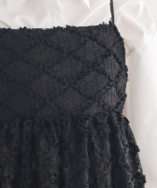 earth music&ecology（アースミュージックアンドエコロジー）の「【2026SS】フリンジレースキャミビスチェ（ベスト・レディース・ブラック/アイボリー・FREE）」の15枚目の写真