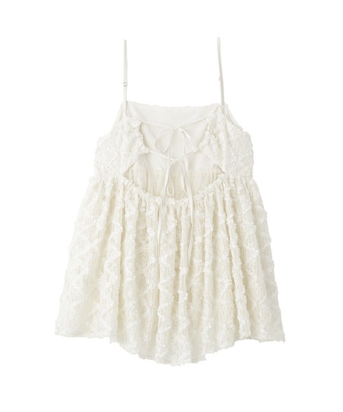 earth music&ecology（アースミュージックアンドエコロジー）の「【2026SS】フリンジレースキャミビスチェ（ベスト・レディース・ブラック/アイボリー・FREE）」の18枚目の写真