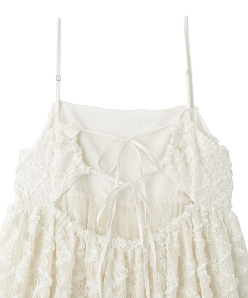 earth music&ecology（アースミュージックアンドエコロジー）の「【2026SS】フリンジレースキャミビスチェ（ベスト・レディース・ブラック/アイボリー・FREE）」の22枚目の写真