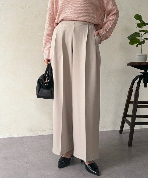 Chez toi（シェトワ）の「サイドボタンワイドパンツ（その他パンツ・レディース・ブラック/グレイッシュベージュ/チャコールグレー・FREE）」の3枚目の写真