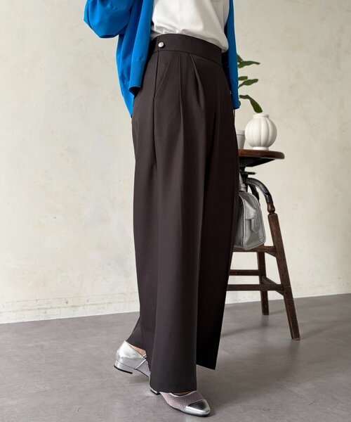 Chez toi（シェトワ）の「サイドボタンワイドパンツ（その他パンツ・レディース・ブラック/グレイッシュベージュ/チャコールグレー・FREE）」の15枚目の写真