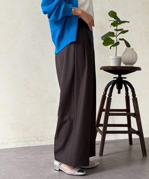 Chez toi（シェトワ）の「サイドボタンワイドパンツ（その他パンツ・レディース・ブラック/グレイッシュベージュ/チャコールグレー・FREE）」の16枚目の写真