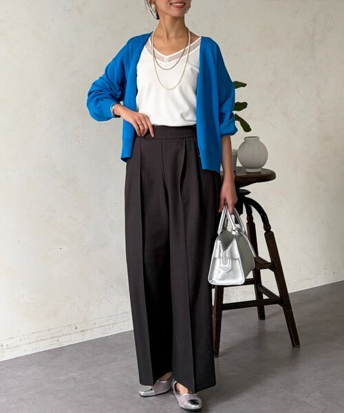 Chez toi（シェトワ）の「サイドボタンワイドパンツ（その他パンツ・レディース・ブラック/グレイッシュベージュ/チャコールグレー・FREE）」の18枚目の写真