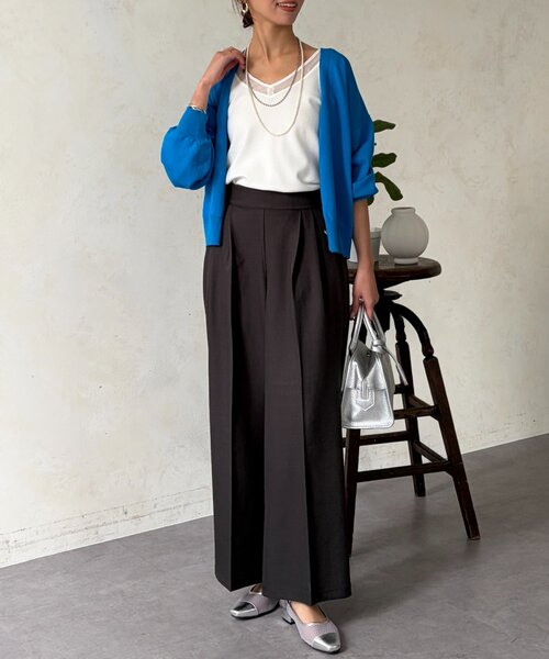 Chez toi（シェトワ）の「サイドボタンワイドパンツ（その他パンツ・レディース・ブラック/グレイッシュベージュ/チャコールグレー・FREE）」の19枚目の写真