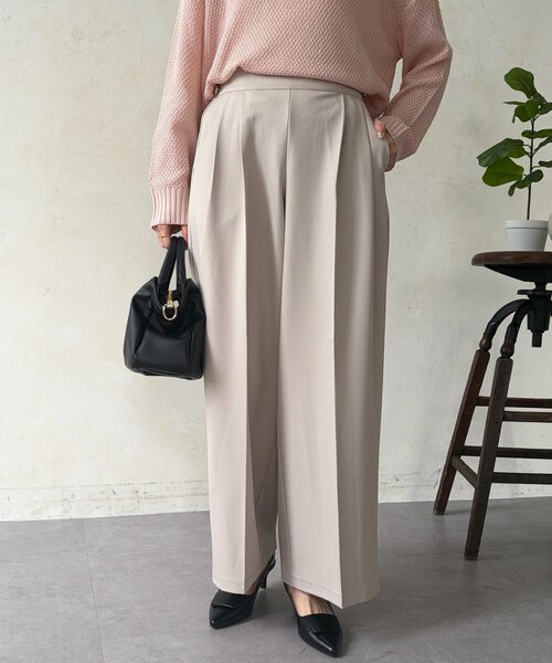 Chez toi（シェトワ）の「サイドボタンワイドパンツ（その他パンツ・レディース・ブラック/グレイッシュベージュ/チャコールグレー・FREE）」の22枚目の写真