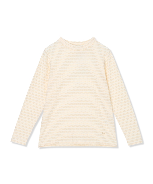 DECOY SINCE 1981(デコイシンスイチキュウハチイチ)の「ジャガードボーダープルオーバー【綿100%】(Tシャツ/カットソー・レディース・イエロー/ネイビー/サックスブルー・M/LL/L)」の14枚目の写真