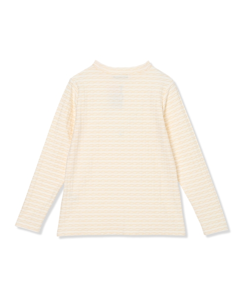 DECOY SINCE 1981(デコイシンスイチキュウハチイチ)の「ジャガードボーダープルオーバー【綿100%】(Tシャツ/カットソー・レディース・イエロー/ネイビー/サックスブルー・M/LL/L)」の13枚目の写真