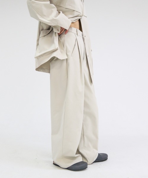 lit（リット）の「Waist Tab Straight Pants（その他パンツ・レディース・キナリ/ブラック・36/38）」の22枚目の写真