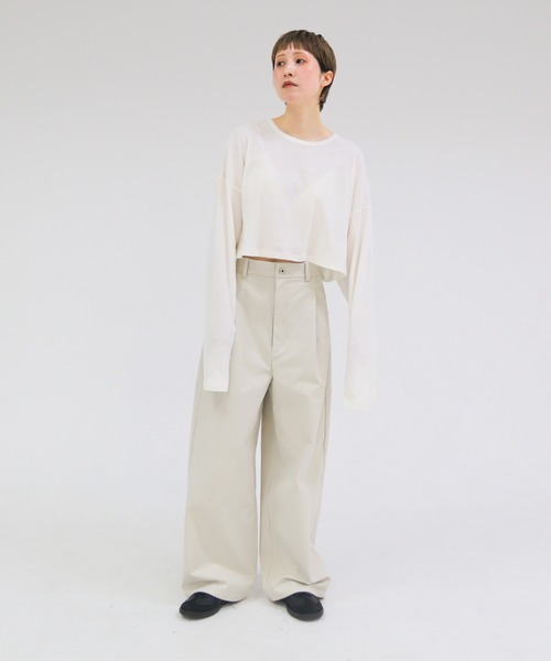 lit（リット）の「Waist Tab Straight Pants（その他パンツ・レディース・キナリ/ブラック・36/38）」の16枚目の写真