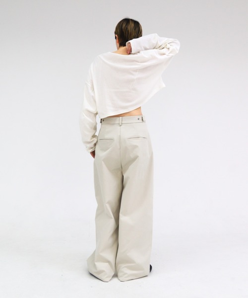 lit（リット）の「Waist Tab Straight Pants（その他パンツ・レディース・キナリ/ブラック・36/38）」の17枚目の写真