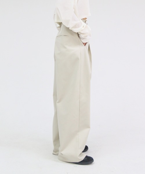 lit（リット）の「Waist Tab Straight Pants（その他パンツ・レディース・キナリ/ブラック・36/38）」の14枚目の写真