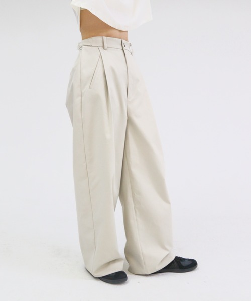 lit（リット）の「Waist Tab Straight Pants（その他パンツ・レディース・キナリ/ブラック・36/38）」の11枚目の写真