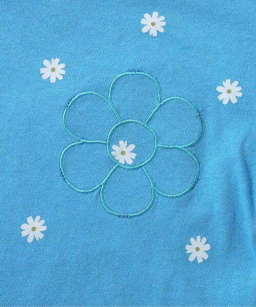 apres les cours（アプレレクール）の「【WEB限定】ハート・フラワーアップリケフリルTシャツ（Tシャツ/カットソー・キッズ・オフホワイト/サックスブルー/アイボリー/ピンク/ネイビー/その他2・120/110/90/80/130/140/100）」の13枚目の写真