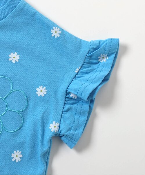 apres les cours（アプレレクール）の「【WEB限定】ハート・フラワーアップリケフリルTシャツ（Tシャツ/カットソー・キッズ・オフホワイト/サックスブルー/アイボリー/ピンク/ネイビー/その他2・120/110/90/80/130/140/100）」の14枚目の写真