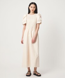 EMMEL REFINES（エメルリファインズ）の「＜EMMEL REFINES＞EM ストライプ シャーリング フレア ワンピース（ワンピース）」