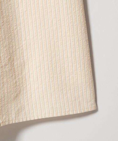 EMMEL REFINES(エメルリファインズ)の「<EMMEL REFINES>EM ストライプ シャーリング フレア ワンピース(ワンピース・レディース・ベージュ/ライトブルー・M/S)」の15枚目の写真