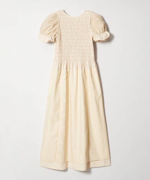 EMMEL REFINES(エメルリファインズ)の「<EMMEL REFINES>EM ストライプ シャーリング フレア ワンピース(ワンピース・レディース・ベージュ/ライトブルー・M/S)」の18枚目の写真