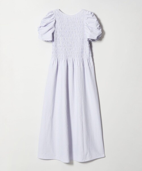 EMMEL REFINES(エメルリファインズ)の「<EMMEL REFINES>EM ストライプ シャーリング フレア ワンピース(ワンピース・レディース・ベージュ/ライトブルー・M/S)」の20枚目の写真