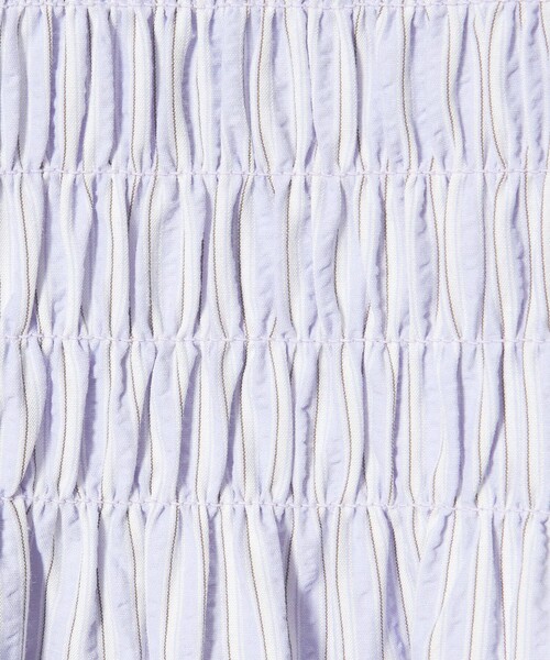 EMMEL REFINES(エメルリファインズ)の「<EMMEL REFINES>EM ストライプ シャーリング フレア ワンピース(ワンピース・レディース・ベージュ/ライトブルー・M/S)」の22枚目の写真