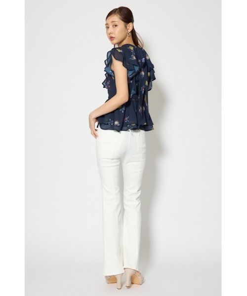 rienda(リエンダ)の「レースアップハイウエストデニムパンツ 春服(デニムパンツ・レディース・ブラック/ライトブルー/ホワイト・X-SMALL/SMALL/MEDIUM)」の7枚目の写真