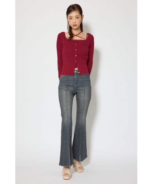 rienda(リエンダ)の「レースアップハイウエストデニムパンツ 春服(デニムパンツ・レディース・ブラック/ライトブルー/ホワイト・X-SMALL/SMALL/MEDIUM)」の12枚目の写真