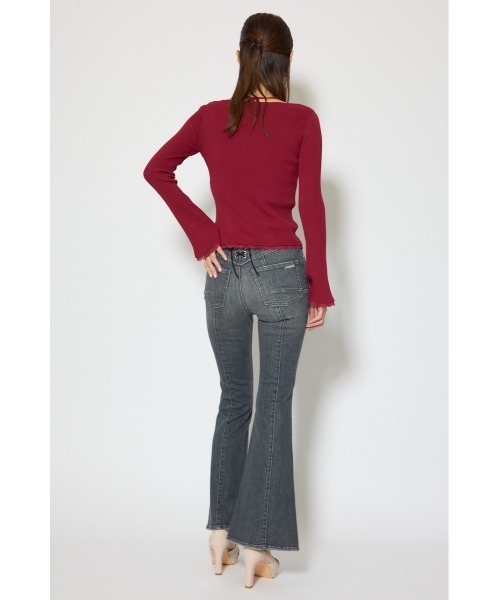 rienda(リエンダ)の「レースアップハイウエストデニムパンツ 春服(デニムパンツ・レディース・ブラック/ライトブルー/ホワイト・X-SMALL/SMALL/MEDIUM)」の14枚目の写真