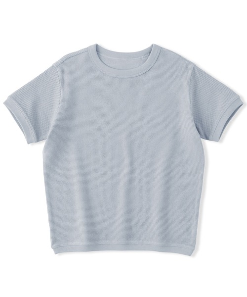 無印良品(ムジルシリョウヒン)の「キッズ ワッフル編みクルーネック半袖Tシャツ(Tシャツ/カットソー・キッズ・ピンク系/キナリ/カーキ系/ブルー系/ネイビー/グレー系・130/110/120/140/150)」の5枚目の写真
