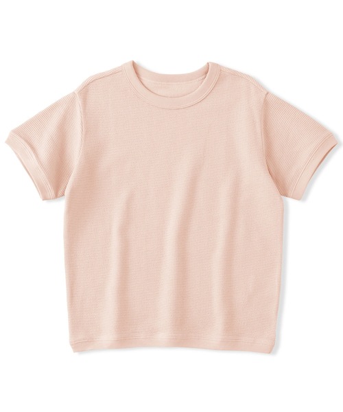 無印良品(ムジルシリョウヒン)の「キッズ ワッフル編みクルーネック半袖Tシャツ(Tシャツ/カットソー・キッズ・ピンク系/キナリ/カーキ系/ブルー系/ネイビー/グレー系・130/110/120/140/150)」の6枚目の写真