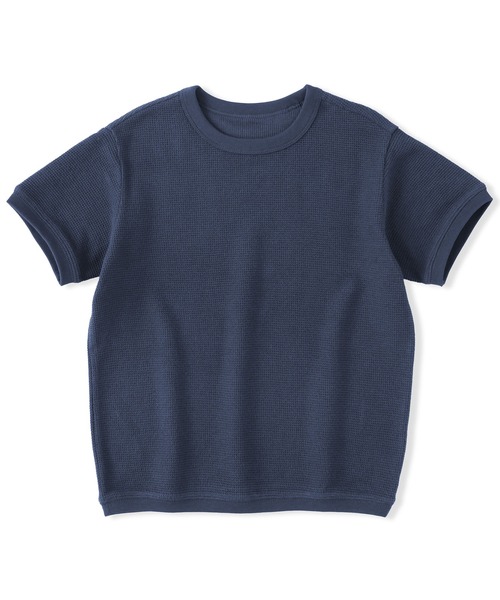 無印良品(ムジルシリョウヒン)の「キッズ ワッフル編みクルーネック半袖Tシャツ(Tシャツ/カットソー・キッズ・ピンク系/キナリ/カーキ系/ブルー系/ネイビー/グレー系・130/110/120/140/150)」の4枚目の写真