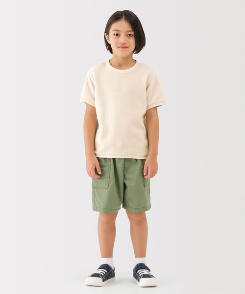 無印良品(ムジルシリョウヒン)の「キッズ ワッフル編みクルーネック半袖Tシャツ(Tシャツ/カットソー・キッズ・ピンク系/キナリ/カーキ系/ブルー系/ネイビー/グレー系・130/110/120/140/150)」の7枚目の写真