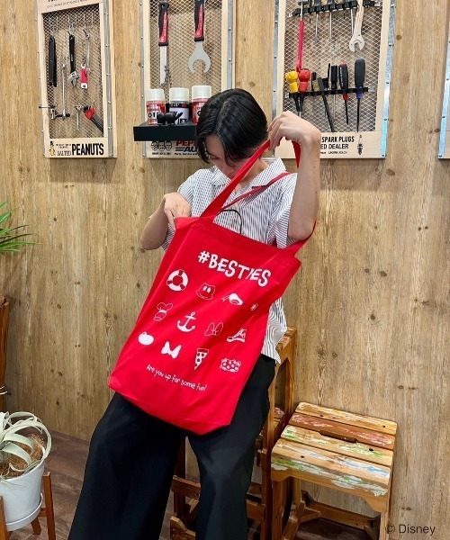 My sugar Babe（マイシュガーベイブ）の「MSB besties tote bag（トートバッグ・メンズ・ベージュ/ブルー/レッド・フリー）」の11枚目の写真