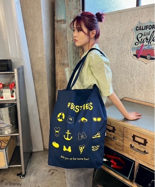 My sugar Babe（マイシュガーベイブ）の「MSB besties tote bag（トートバッグ・メンズ・ベージュ/ブルー/レッド・フリー）」の12枚目の写真