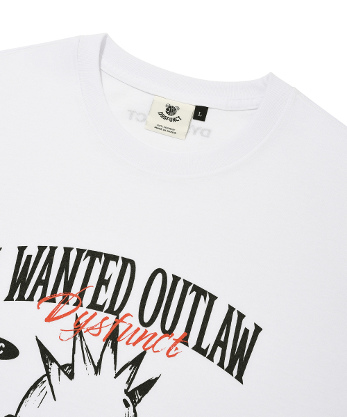 DYSFUNCT(ディスファンクト)の「WANTED OUTLAW T-SHIRT(WHITE)(Tシャツ/カットソー・メンズ・その他・SMALL/MEDIUM/LARGE)」の4枚目の写真