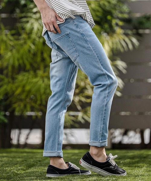 CAMBIO（カンビオ）の「mp14750-サルエルテーパードデニムパンツ(HLCM0267)（デニムパンツ・メンズ・ブラック/インディゴブルー/ワンウォッシュ/ブルー系その他・S/M/L）」の3枚目の写真