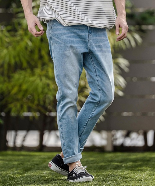 CAMBIO（カンビオ）の「mp14750-サルエルテーパードデニムパンツ(HLCM0267)（デニムパンツ・メンズ・ブラック/インディゴブルー/ワンウォッシュ/ブルー系その他・S/M/L）」の5枚目の写真