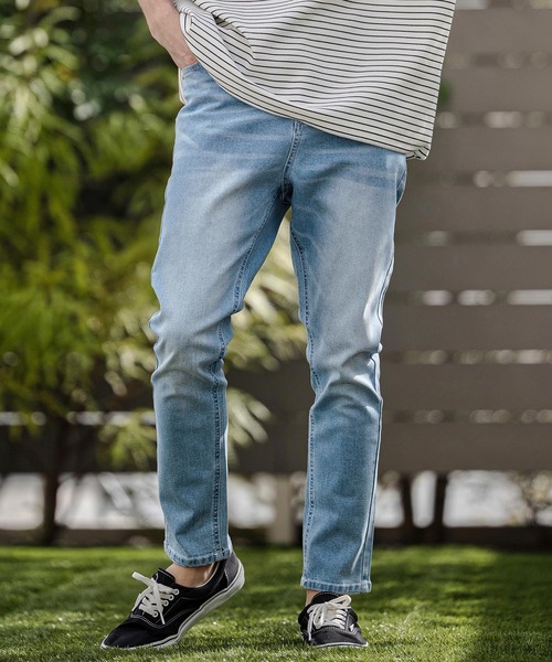 CAMBIO（カンビオ）の「mp14750-サルエルテーパードデニムパンツ(HLCM0267)（デニムパンツ・メンズ・ブラック/インディゴブルー/ワンウォッシュ/ブルー系その他・S/M/L）」の6枚目の写真