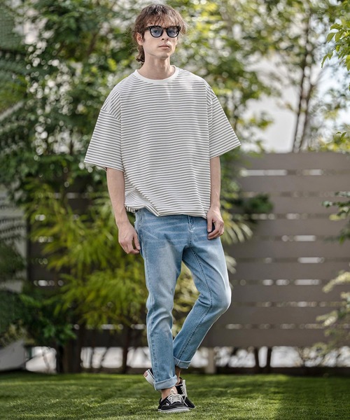 CAMBIO（カンビオ）の「mp14750-サルエルテーパードデニムパンツ(HLCM0267)（デニムパンツ・メンズ・ブラック/インディゴブルー/ワンウォッシュ/ブルー系その他・S/M/L）」の7枚目の写真