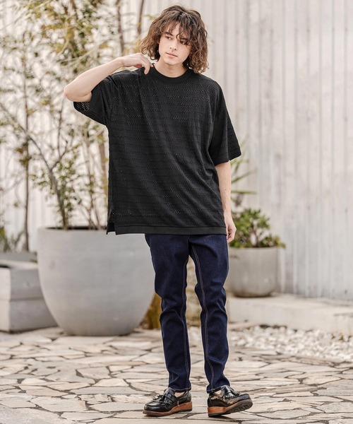 CAMBIO（カンビオ）の「mp14750-サルエルテーパードデニムパンツ(HLCM0267)（デニムパンツ・メンズ・ブラック/インディゴブルー/ワンウォッシュ/ブルー系その他・S/M/L）」の17枚目の写真