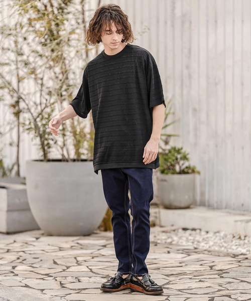 CAMBIO（カンビオ）の「mp14750-サルエルテーパードデニムパンツ(HLCM0267)（デニムパンツ・メンズ・ブラック/インディゴブルー/ワンウォッシュ/ブルー系その他・S/M/L）」の18枚目の写真